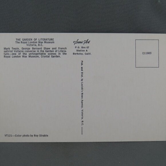 Vintage Postcard - The Garden of Literature Royal Wax Museum - Scenic Art - Picture 2 of 4